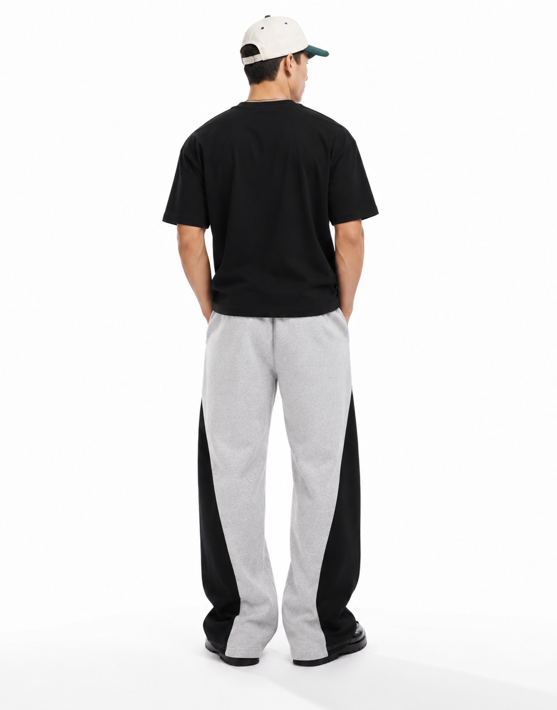 THEZERRO-Dual-Tone Side Panel Baggy Trouser